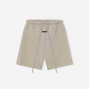 Fear Of God Essentials SS25 Relaxed Fleece Sweatshort With Piping- Timber Cloud White