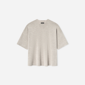 Fear Of God Essentials SS25 Merino Short Sleeve Sweater- Heather Stone