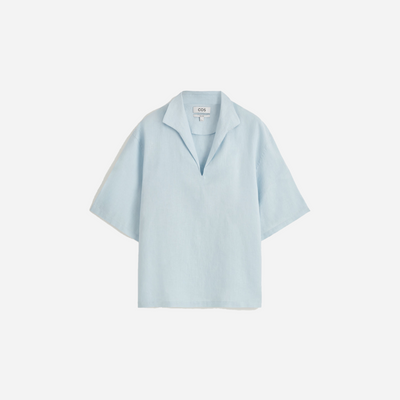 Cos Open-Collar Linen Shirt