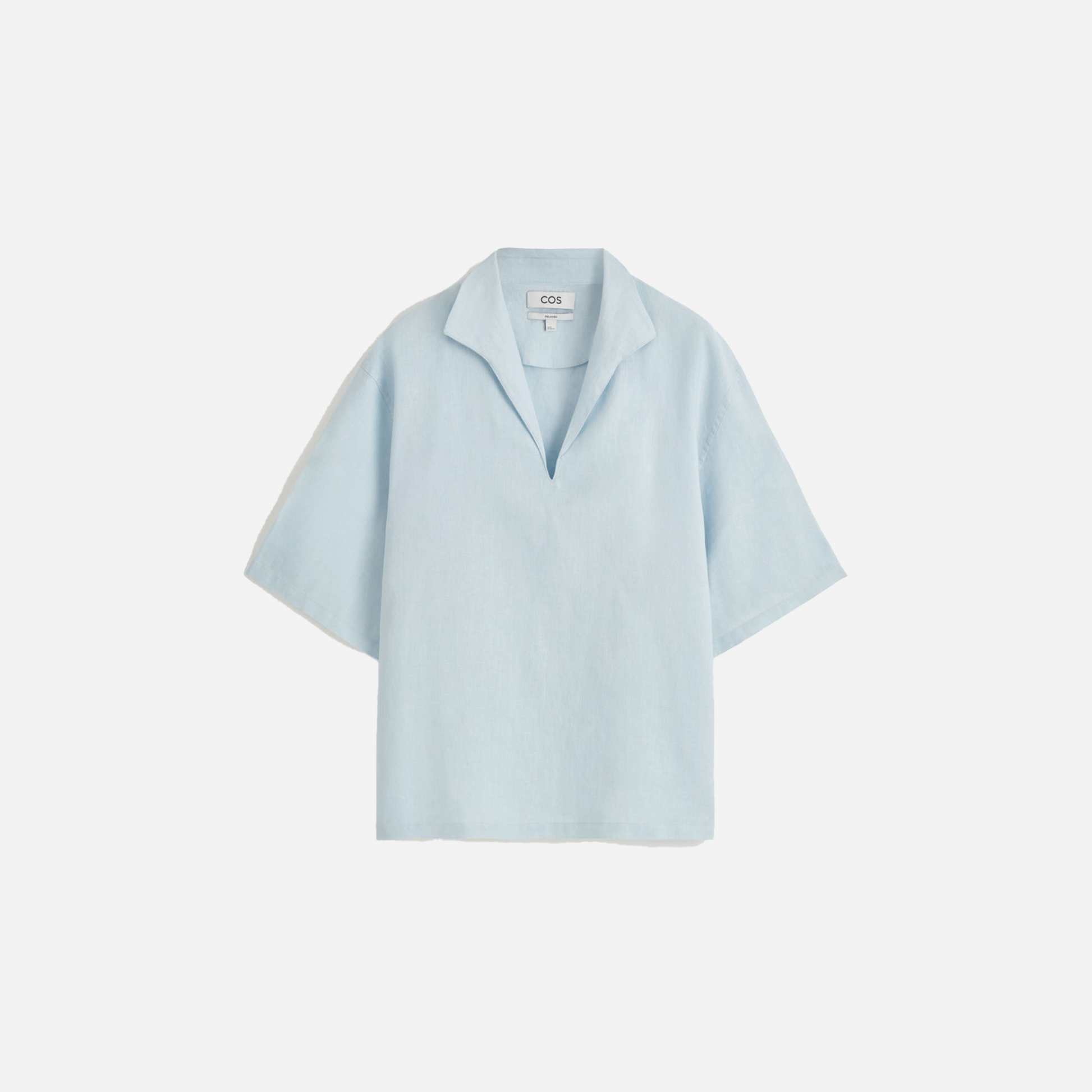 Cos Open-Collar Linen Shirt
