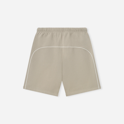 Fear Of God Essentials SS25 Relaxed Fleece Sweatshort With Piping- Timber Cloud White