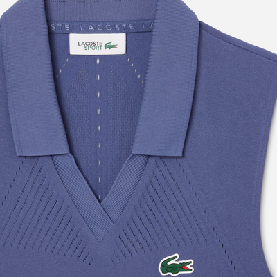 Lacoste Women's Stretch Tennis Dress and Shorts Purple Light Blue