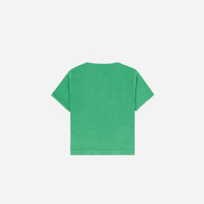 Sporty&Rich Italic Logo Terry Polo - Verde/White