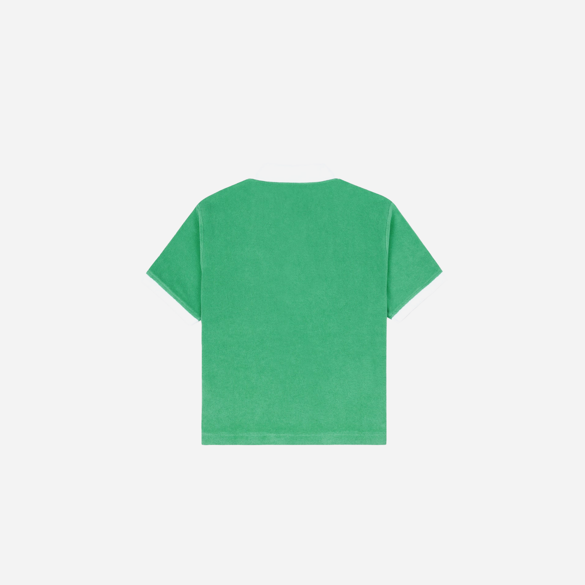 Sporty&Rich Italic Logo Terry Polo - Verde/White