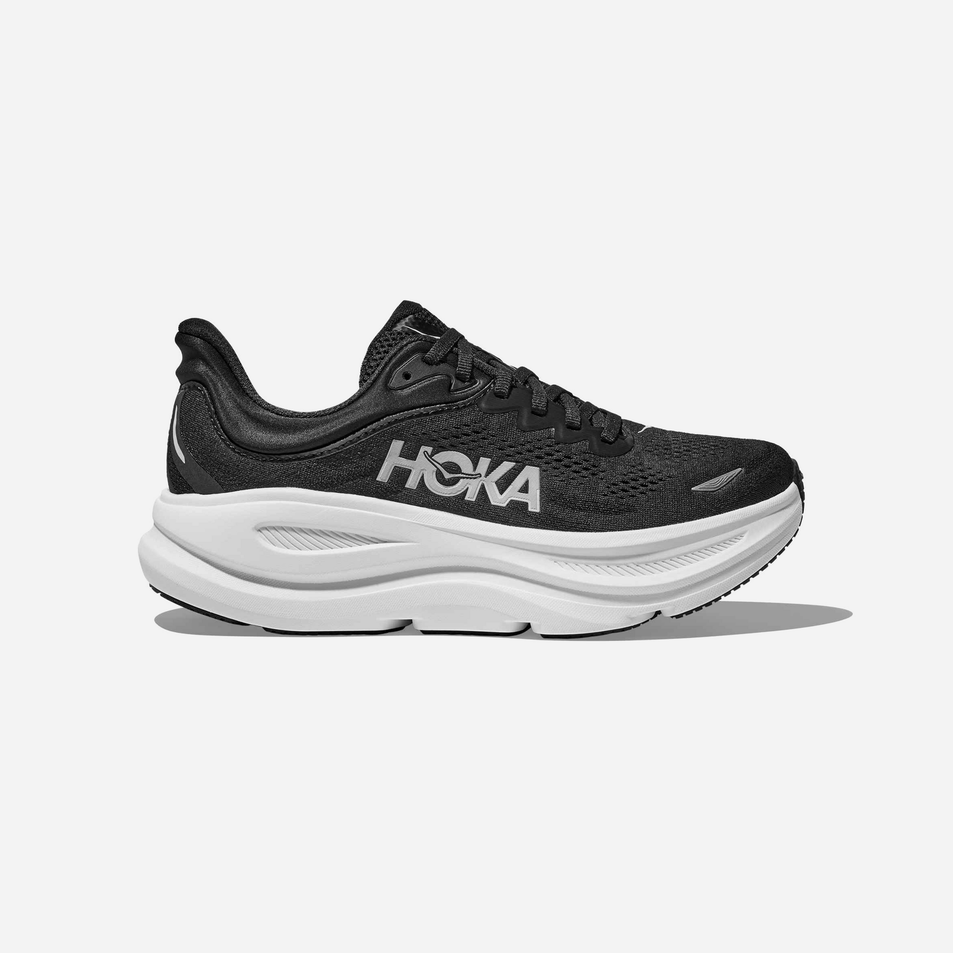 Hoka Bondi 9 Black White Regular WMNS