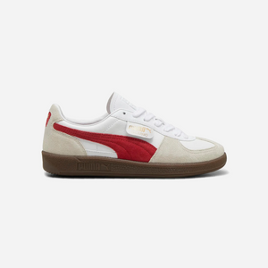 Puma Palermo Leather White Vapor Gray Club Red