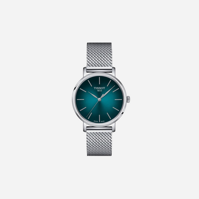 Tissot Everytime Graded Green-Black Dial 34mm Stainless Steel Quartz Watch