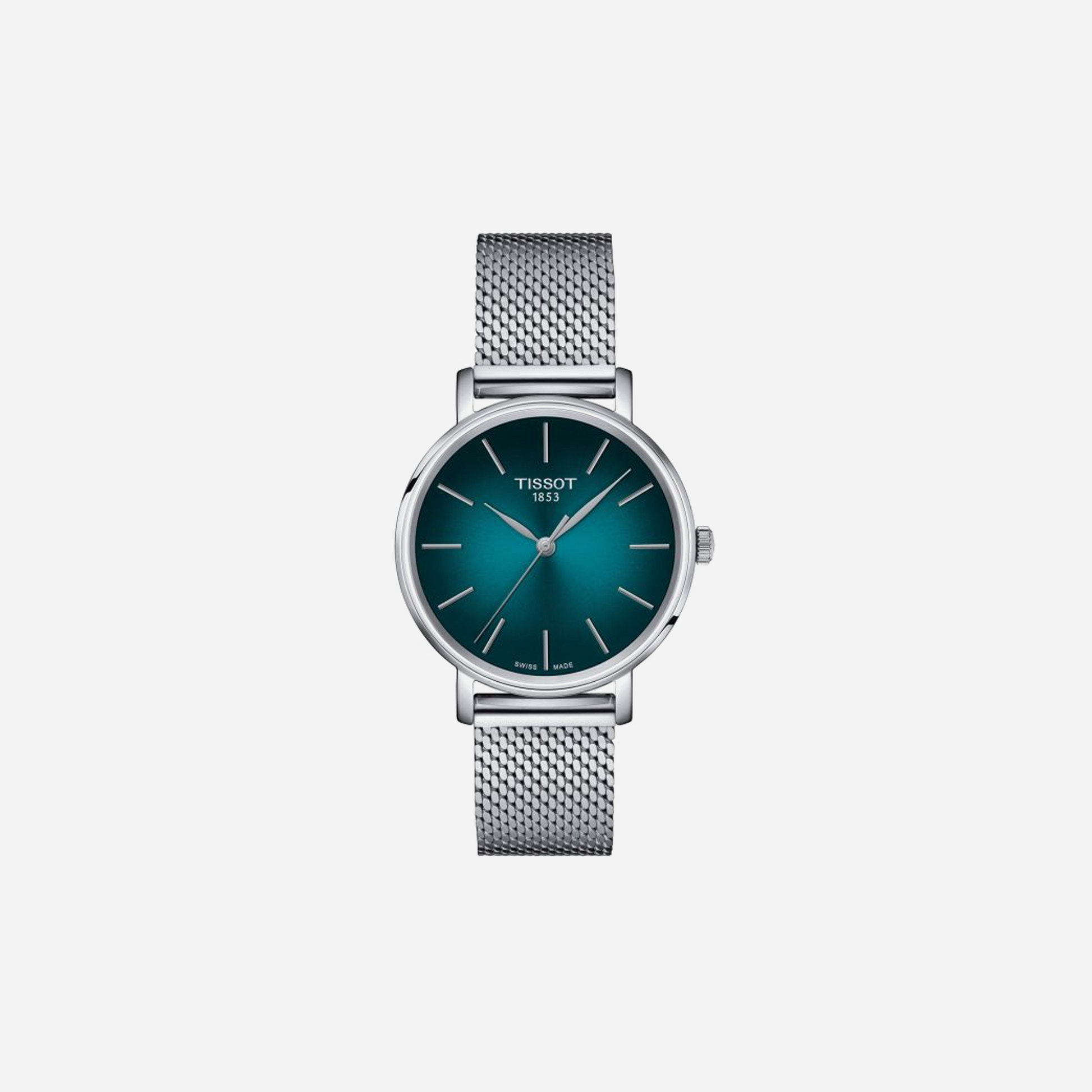 Tissot Everytime Graded Green-Black Dial 34mm Stainless Steel Quartz Watch