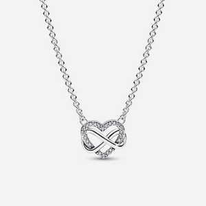 Pandora Sparkling Infinity Heart Collier Necklace Sterling Silver