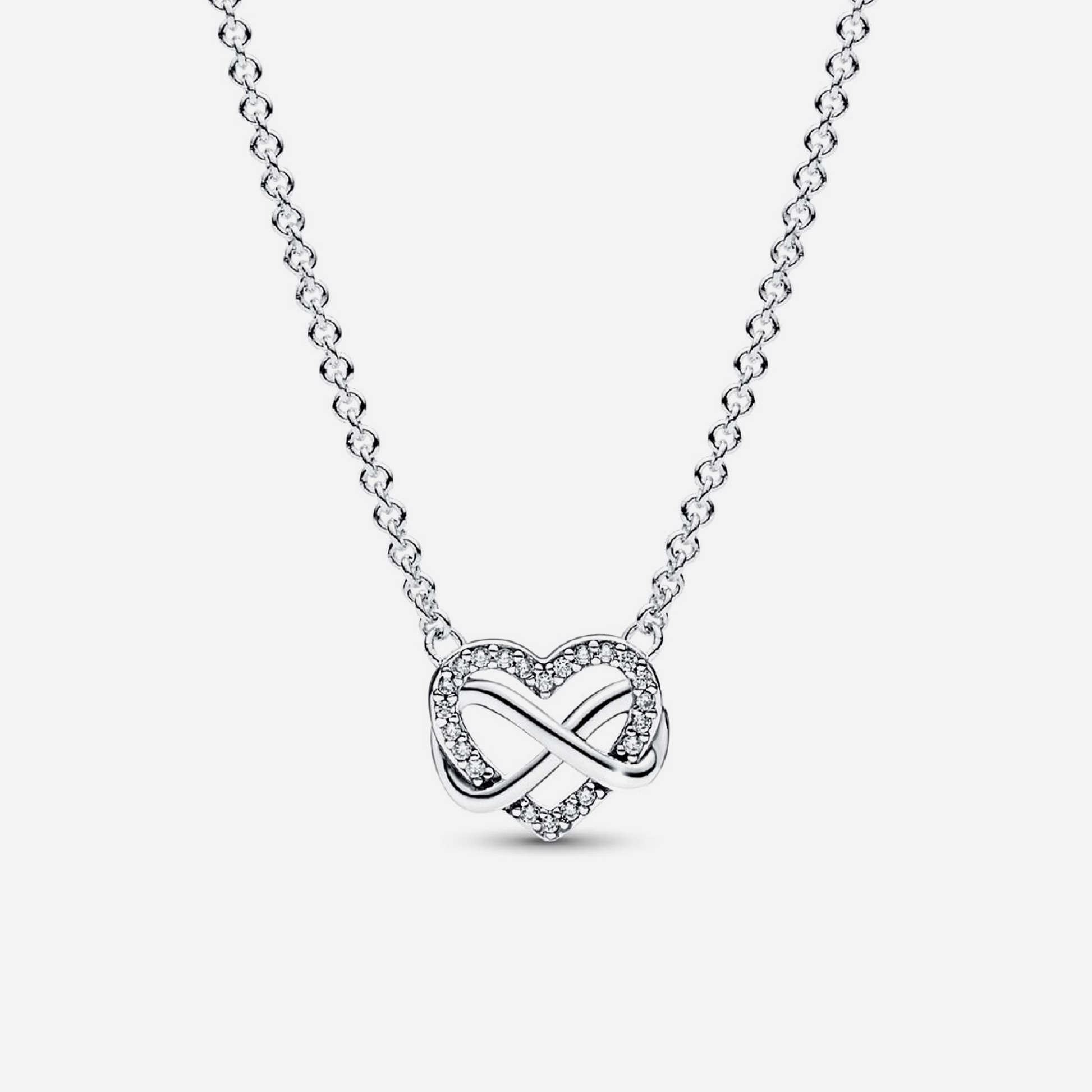 Pandora Sparkling Infinity Heart Collier Necklace Sterling Silver