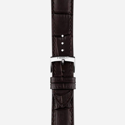 Tissot PR 100 Quartz Silver Dial 40mm Brown Leather Strap Watch