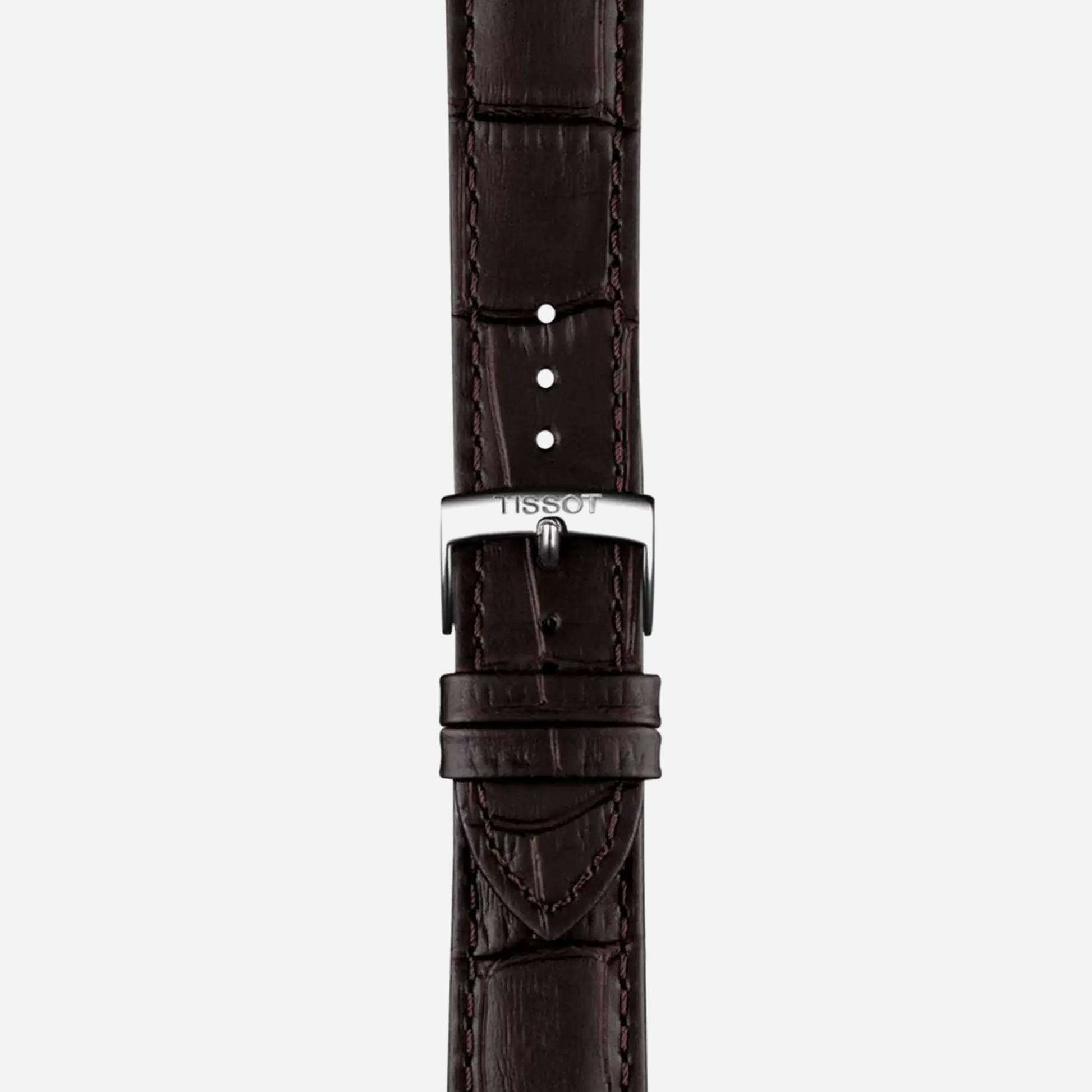 Tissot PR 100 Quartz Silver Dial 40mm Brown Leather Strap Watch