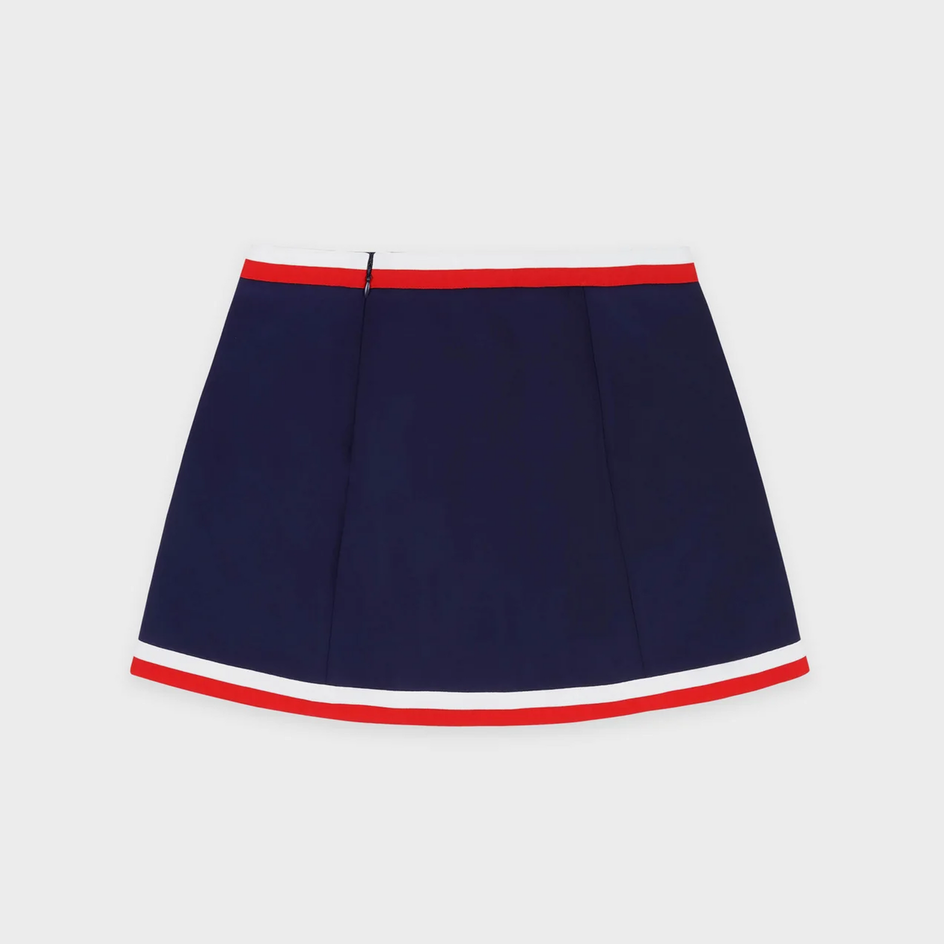Sporty&Rich Serif Logo Mila Skirt - Navy/White/Red