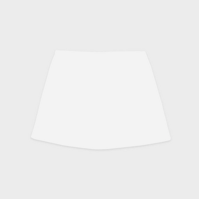 Sporty&Rich Serif Logo Terry Skirt - White/Navy