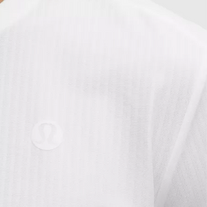 LULULEMON Striped UV-Protective Mesh Tennis T-Shirt