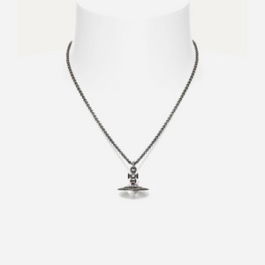Vivienne Westwood New Tiny Orb Pendant Necklace Ruthenium