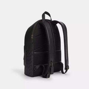 Coach West Backpack In Signature Canvas signature canvas/Gunmetal/Charcoal/Black