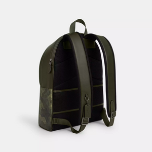 Coach West Backpack In Signature Camo Print signature canvas/Qb/Dark Shamrock Multi