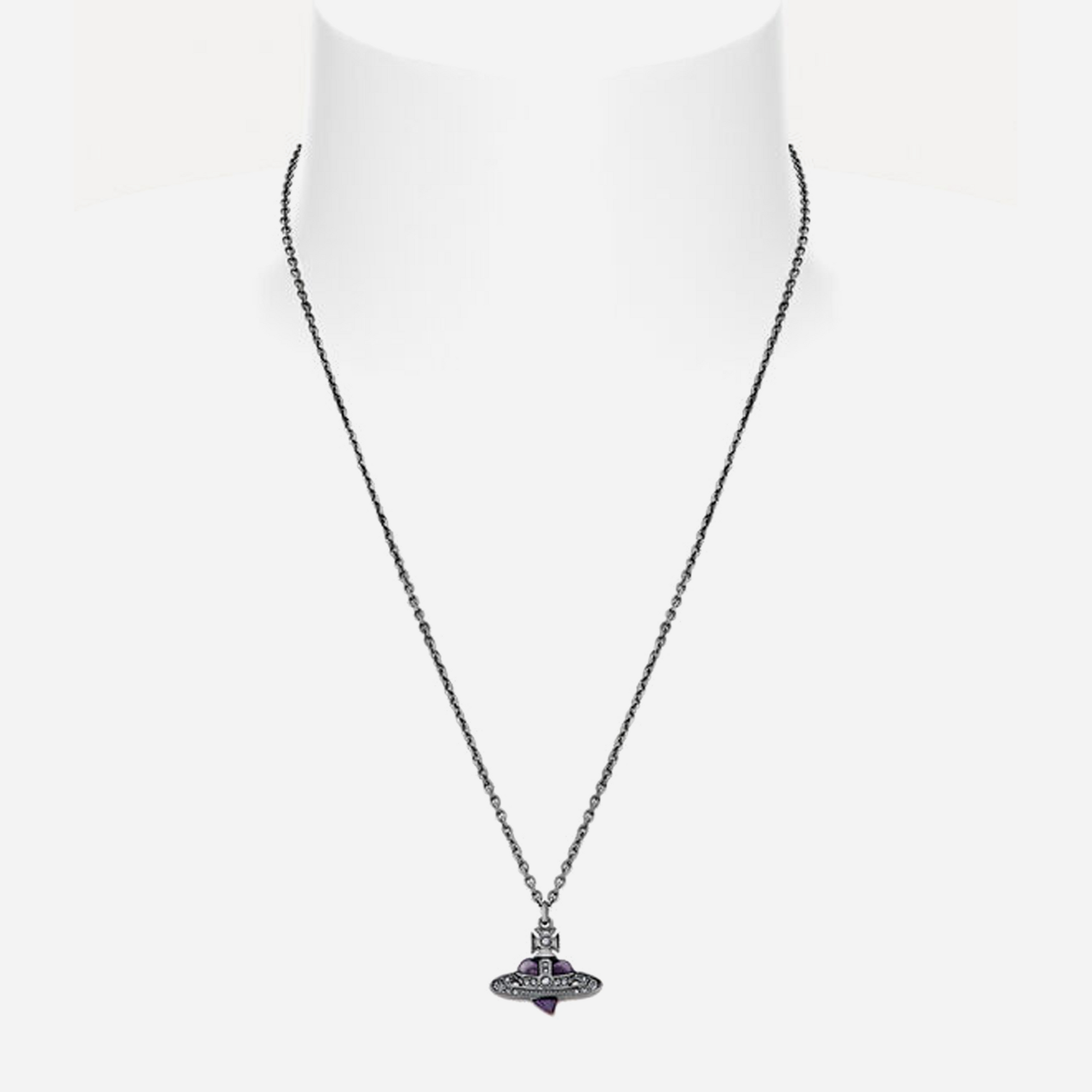 Vivienne Westwood Man. Diamante Heart Pendant Necklace