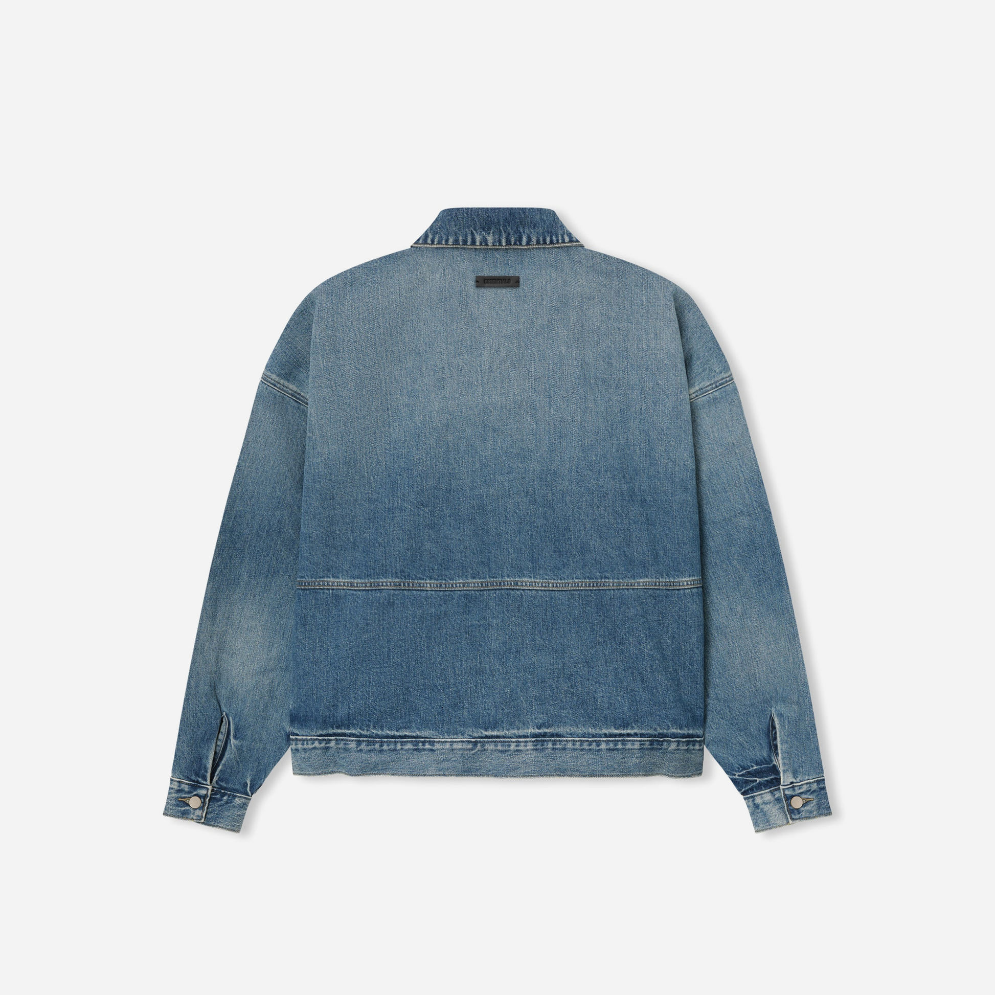 Fear Of God Essentials SS25 Denim Trucker Jacket- Classic Blue