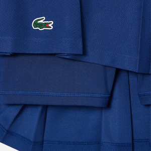 Lacoste Women's Lined Pique Tennis Skirt Methylene Blue