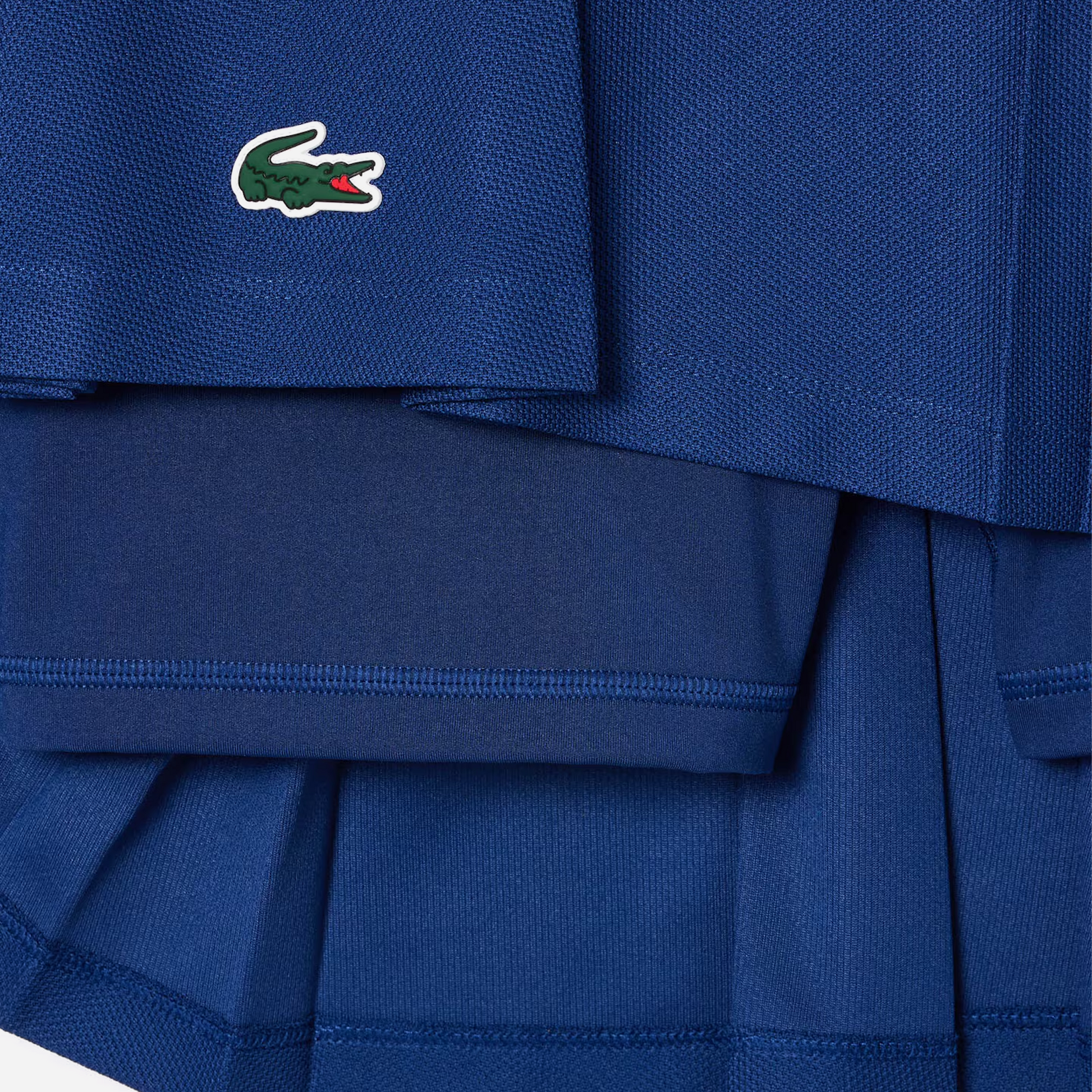 Lacoste Women's Lined Pique Tennis Skirt Methylene Blue