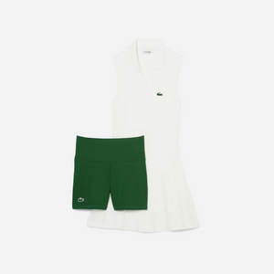 Lacoste Women's Stretch Tennis Dress and Shorts White Green