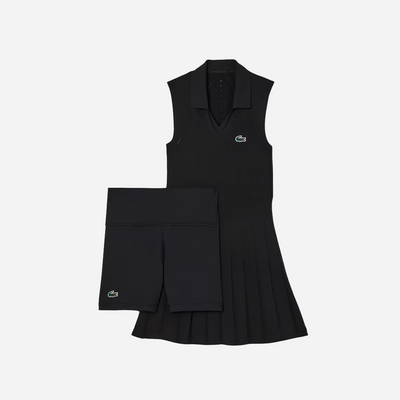 Lacoste Women's Stretch Tennis Dress and Shorts Black
