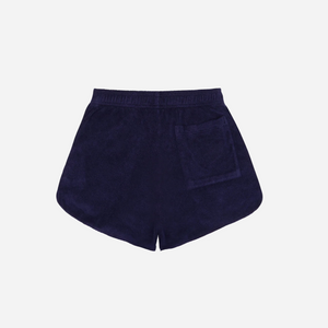 Sporty&Rich Italic Logo Terry Short - Navy/White