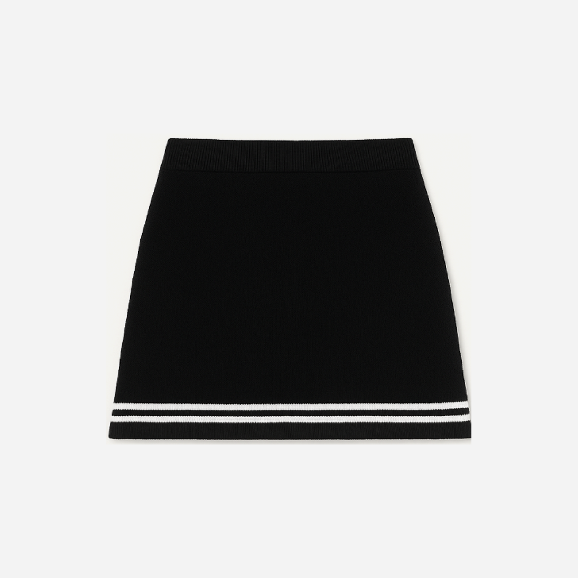 Alo Tennis Club Sweater Knit Skirt Black Ivory