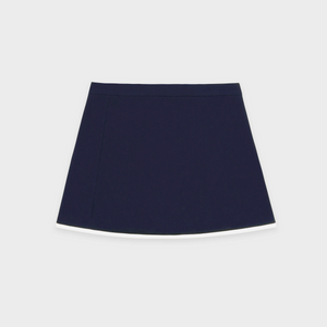 Sporty&Rich Serif Logo Wrap Skirt - Navy/White