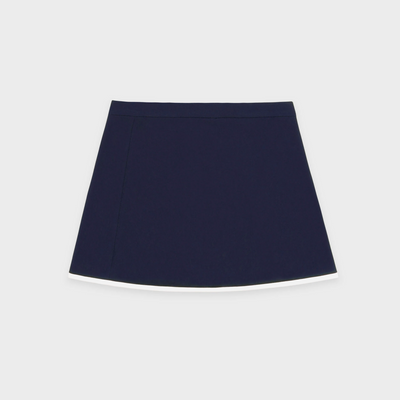 Sporty&Rich Serif Logo Wrap Skirt - Navy/White