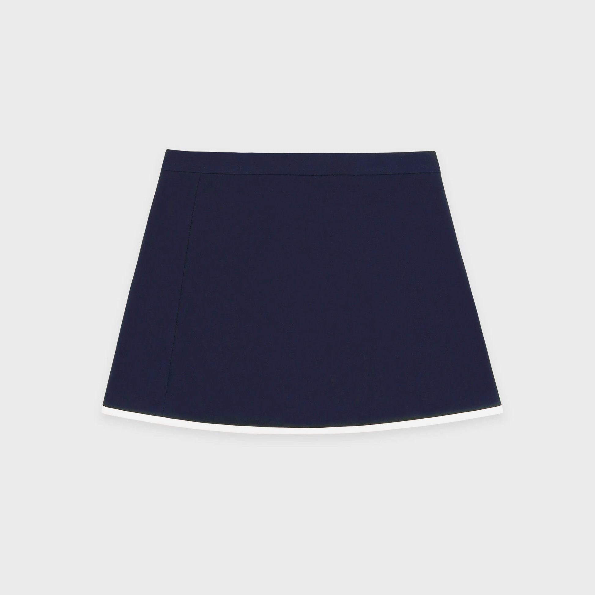 Sporty&Rich Serif Logo Wrap Skirt - Navy/White