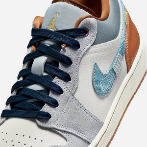 Nike Jordan 1 Low SE Phantom Repaired Denim Swoosh