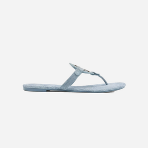 Tory Burch Miller Printed Suede Sandal Blue Cloud