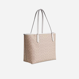 Coach City Tote Bag In Signature Canvas signature canvas/Gold/Sand/Chalk