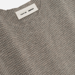 Fear Of God Essentials SS25 Waffle Short Sleeve Sweater- Homestead Heather