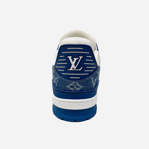 Louis Vuitton LV Trainer Sneaker Monogram Denim White Blue