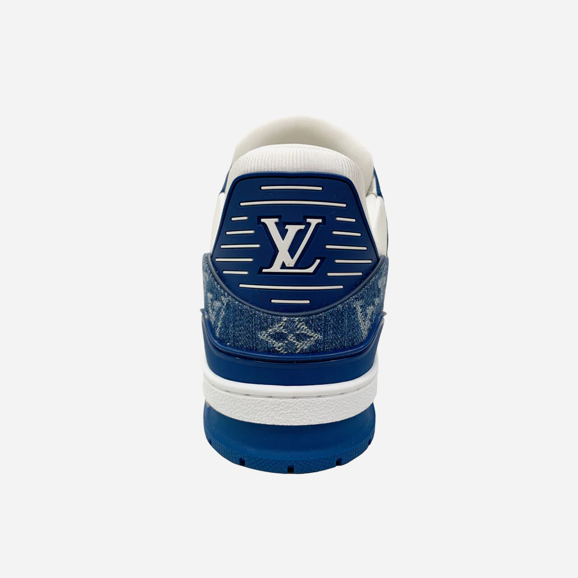 Louis Vuitton LV Trainer Sneaker Monogram Denim White Blue