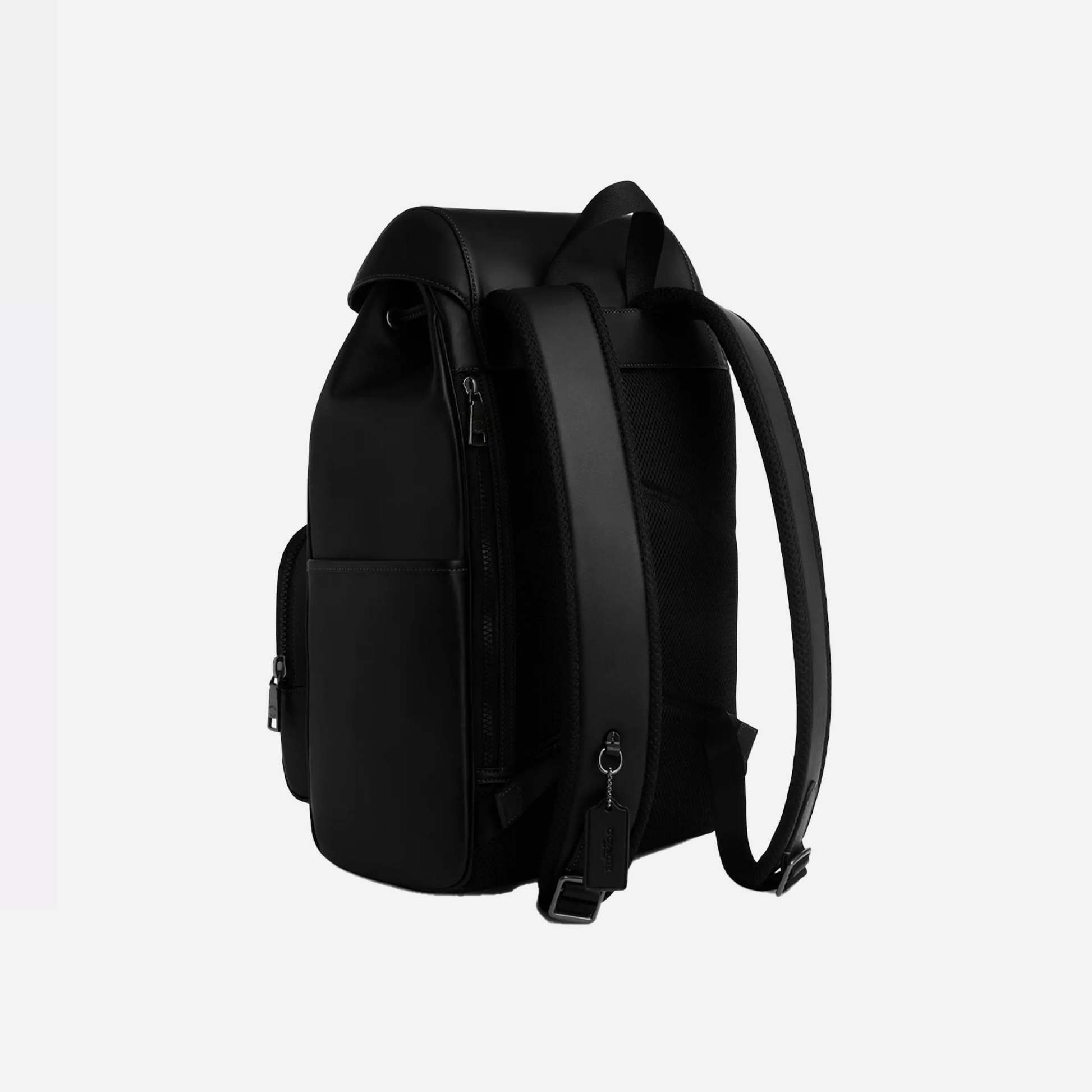 Coach Racer Backpack In Signature Jacquard smooth leather/Gunmetal/Black