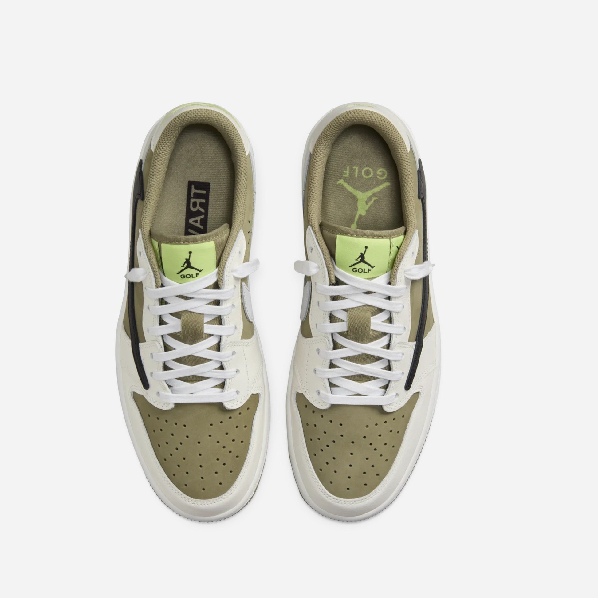 JORDAN 1 RETRO LOW GOLF TRAVIS SCOTT NEUTRAL OLIVE