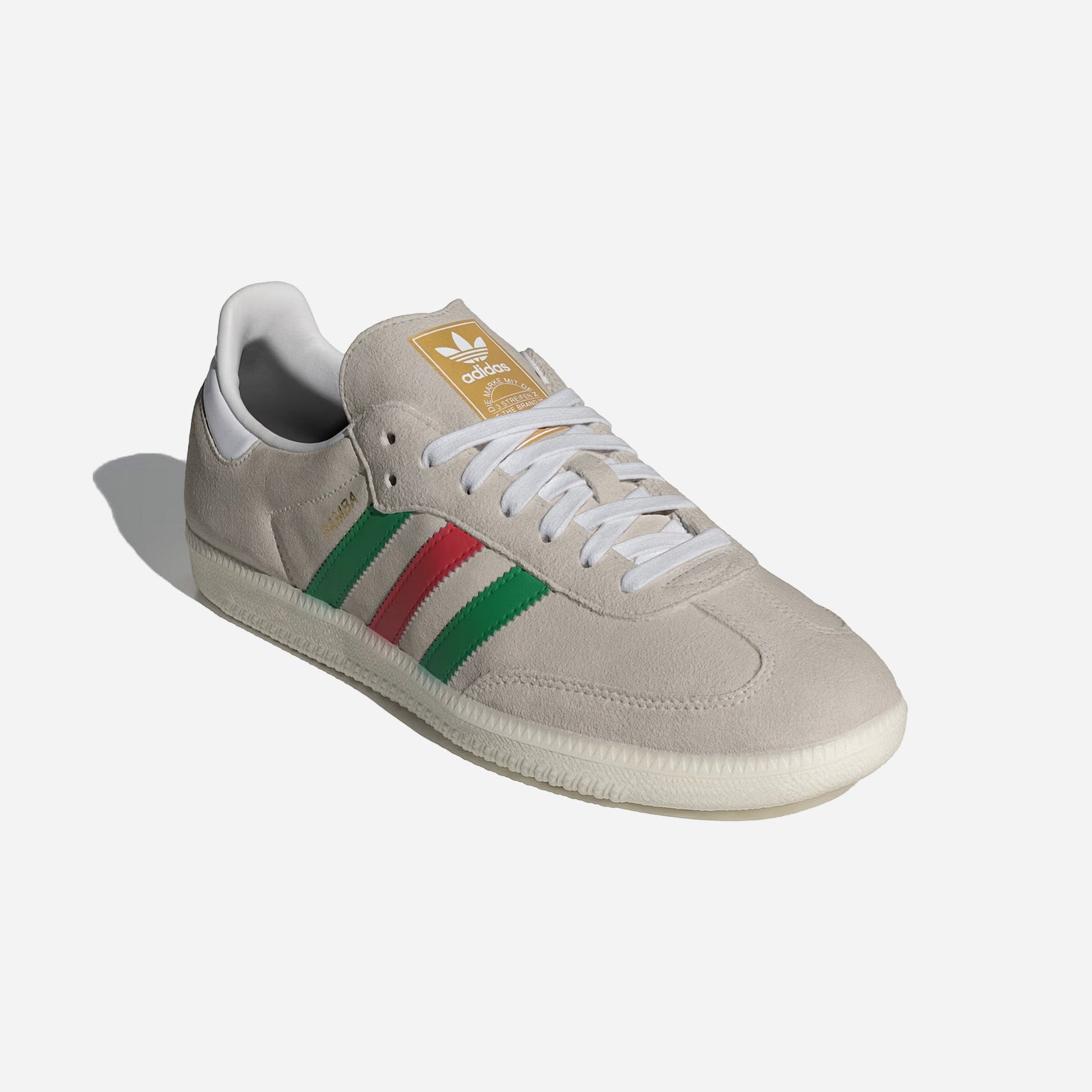 Adidas Samba Crystal White Green Better Scarlet