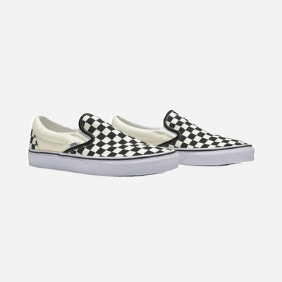 Vans Classic Slip-On Checkerboard Shoe Black / Off White
