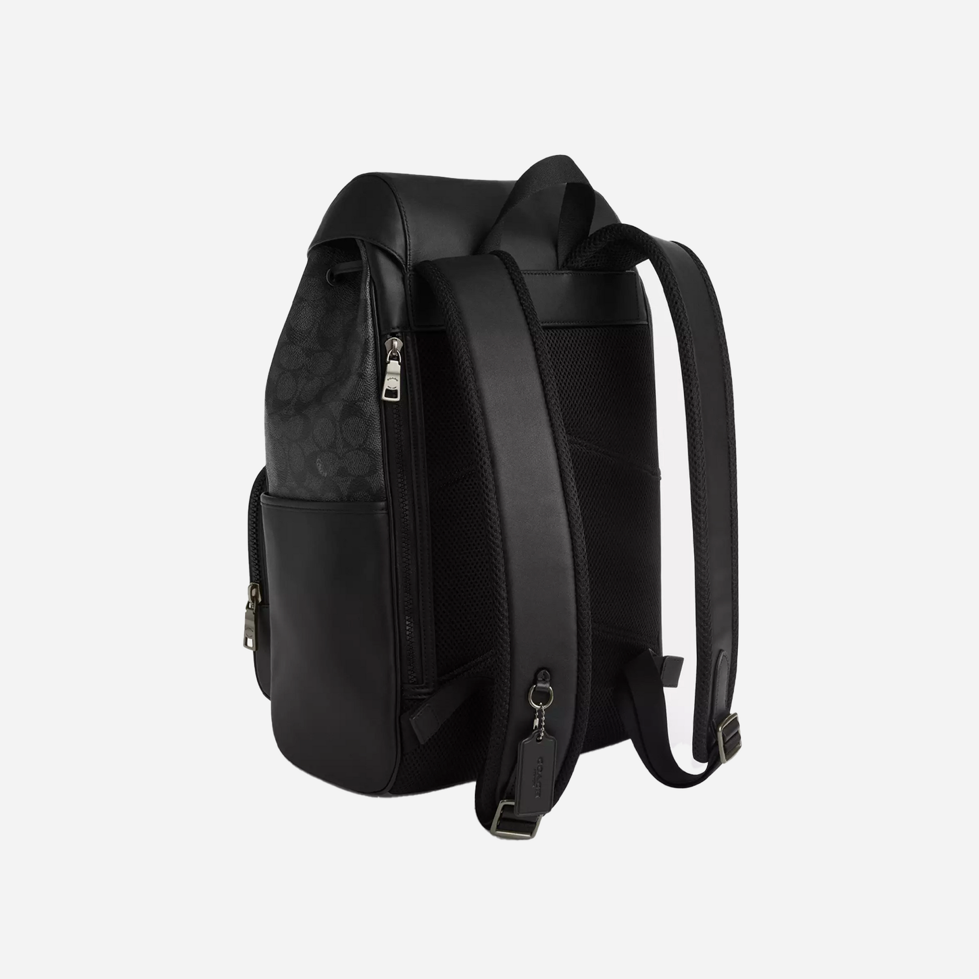 Coach Racer Backpack In Signature  signature canvas/Gunmetal/Charcoal/Black
