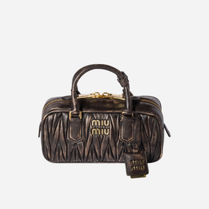 Miu Miu Arcadie Coffee Leather Bag