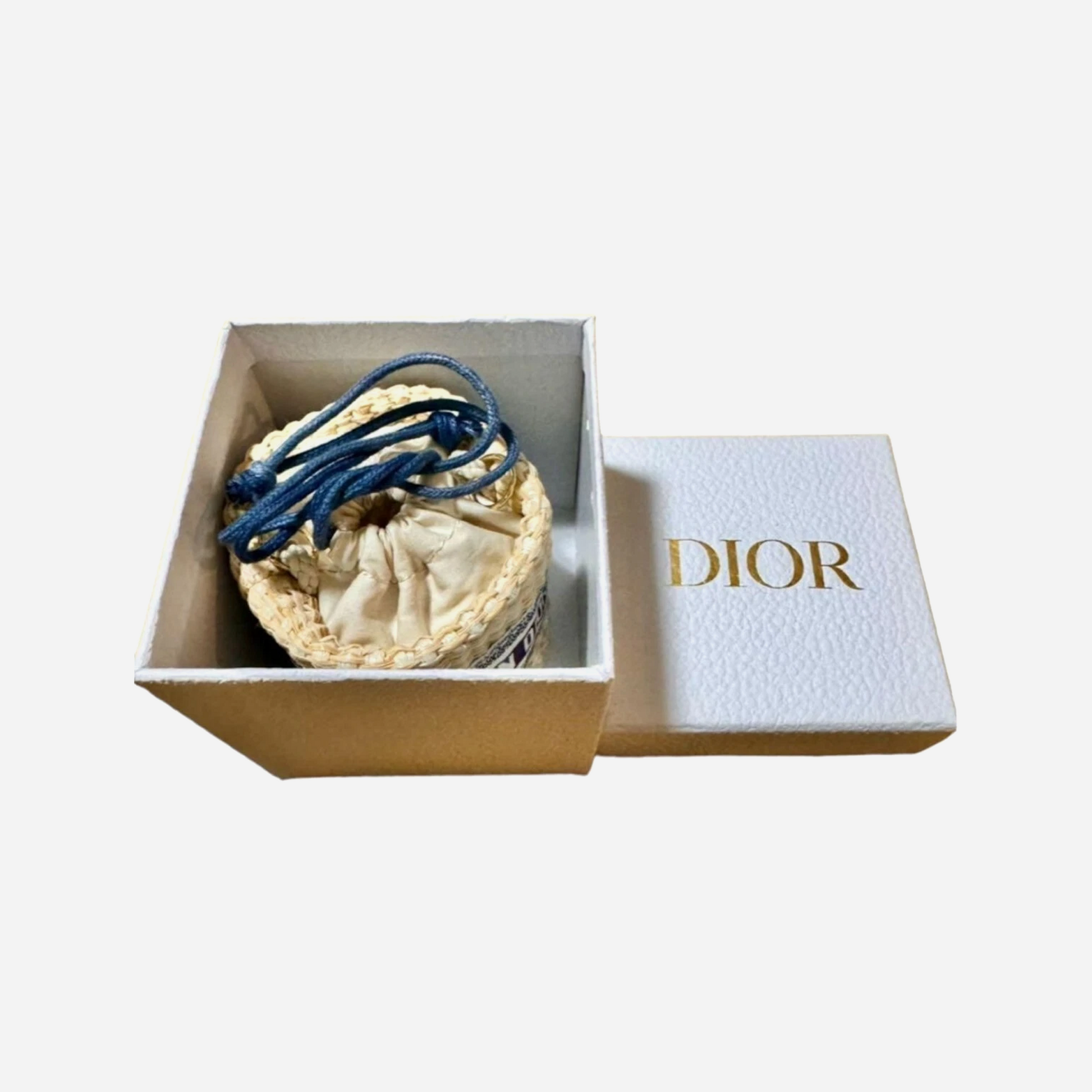 Christian Dior Straw Pouch Mini Shoulder Bag VIP Limited Novelty Box New Rare FS