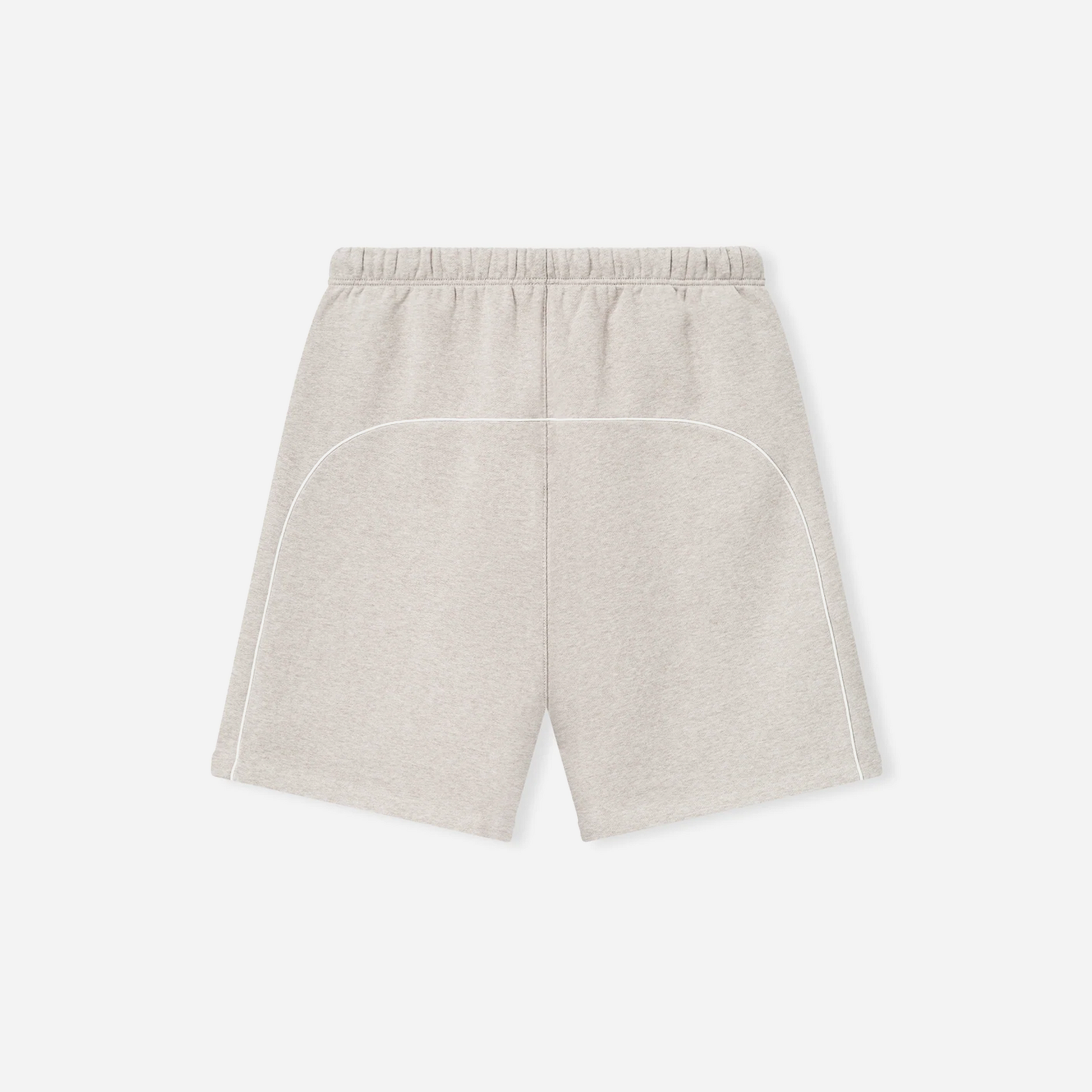 Fear Of God Essentials SS25 Relaxed Fleece Sweatshort With Piping- Heather Stone Cloud White