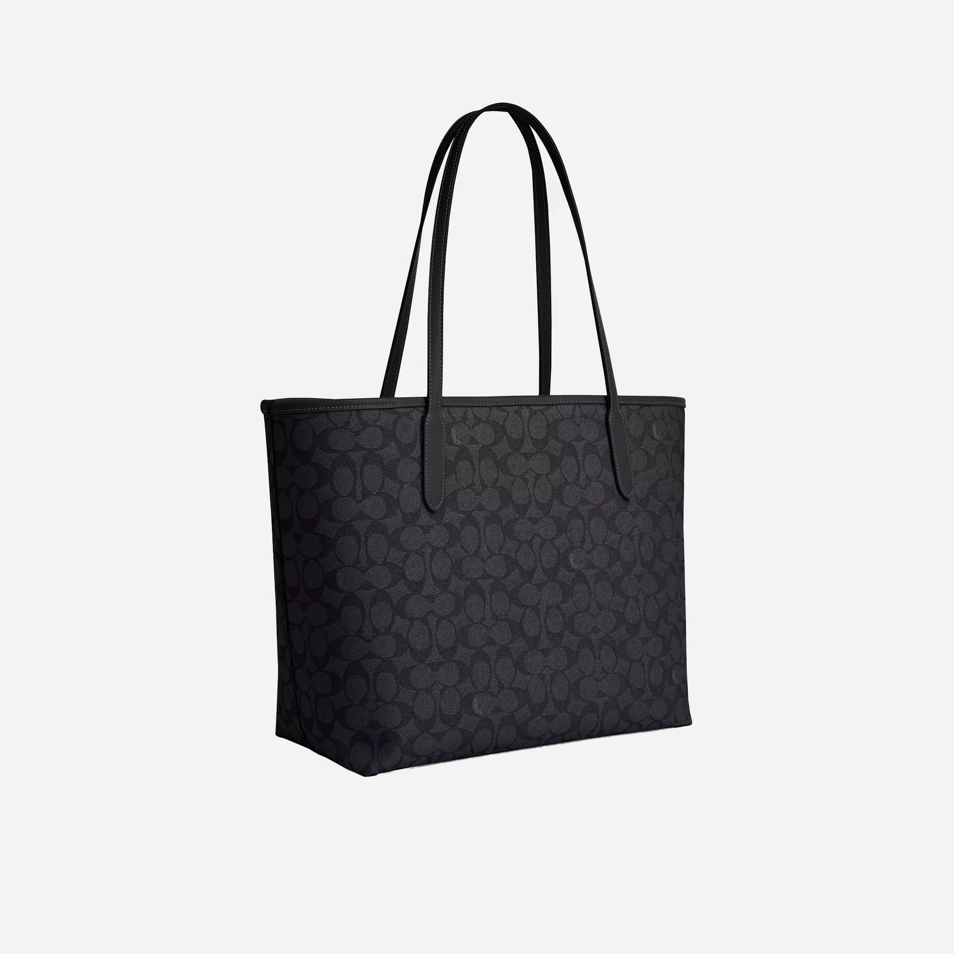 Coach City Tote Bag In Signature Canvas signature canvas/Gunmetal/Charcoal/Black