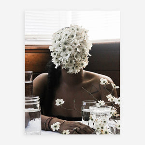 Southern Woman in White Dogwoods Photography Print by Ashley Johnson