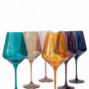 Estelle Colored Wine Stemware - Set of 6 {Fall Mixed Set}